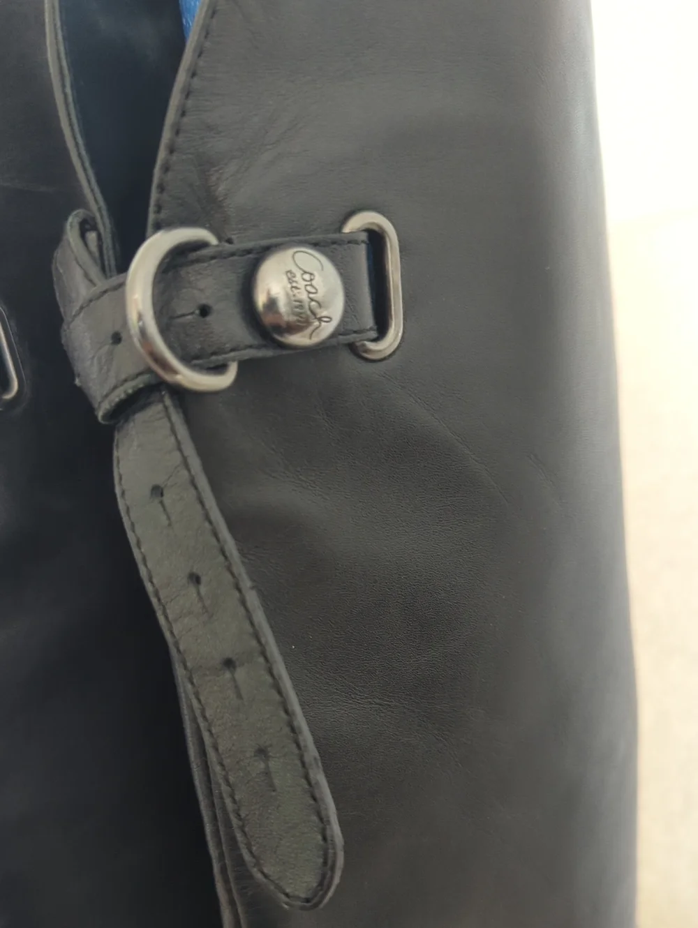 Coach Women's Cheyenne Leather Black Riding Boots | Size 7